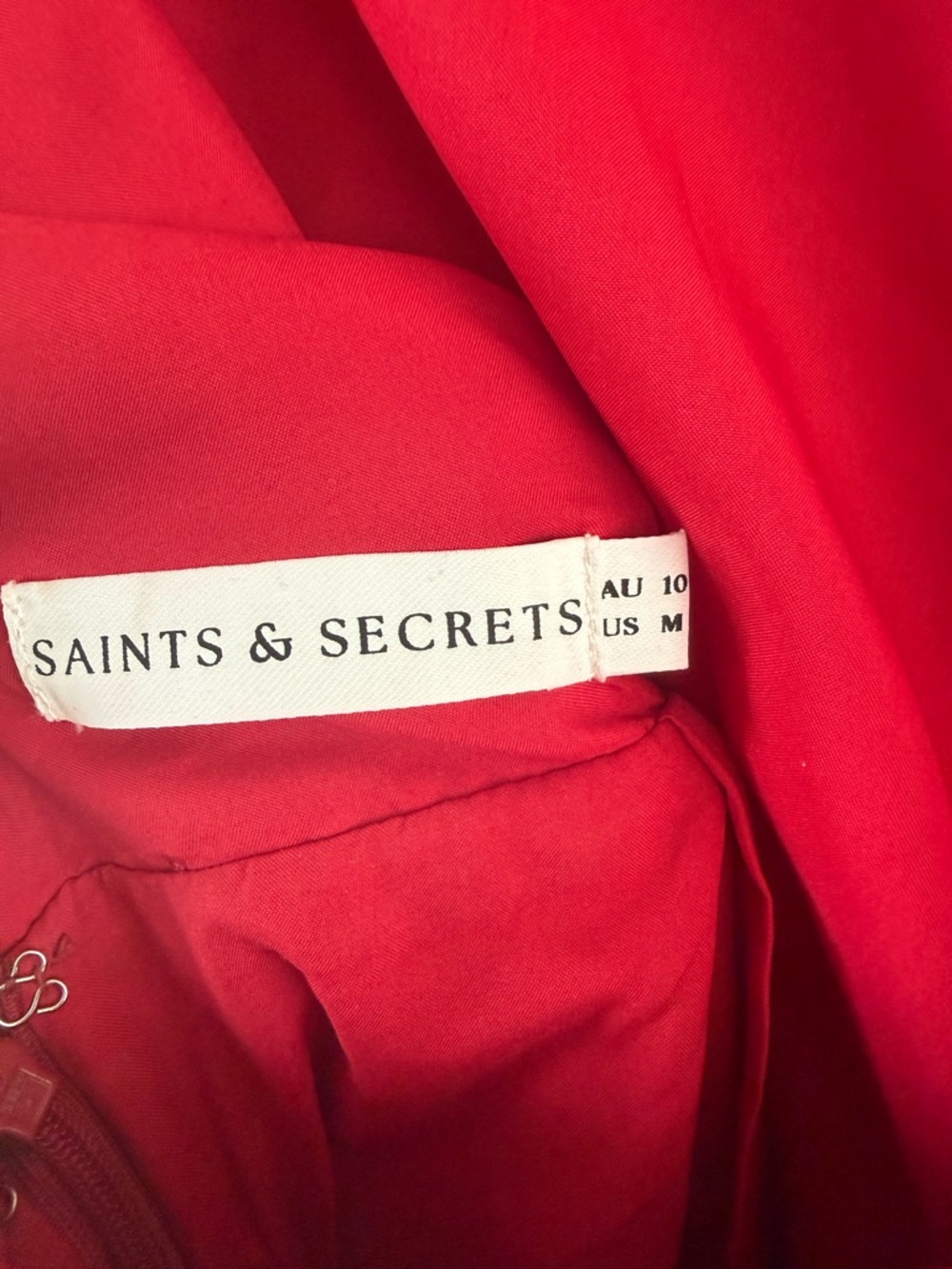 Saints & Secrets Satin Maxi Dress Red - Picture 8 of 8